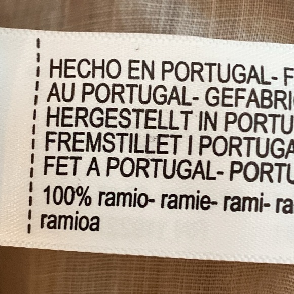 NWT. Massimo Dutti Cream/Brown Ombre Ramie Oversized Tunic Dress. Size S. - Picture 7 of 8